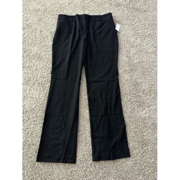 BCX Pants Juniors' Size 15 Black Bootcut Trouser Pants Work Wear Casual Faux - Picture 1 of 13